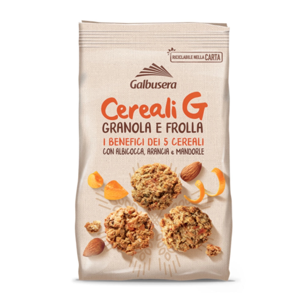 Galbusera cereali g granola e frolla con albicocca arancia mandorle 6 confezioni