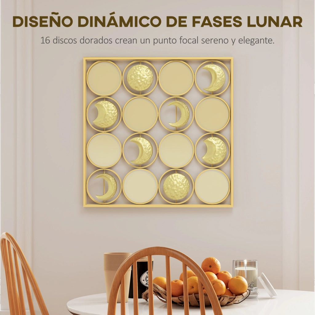 Decorazione Lunare Multidirezionale con Dischi ¨C Minimal ¨C Oro