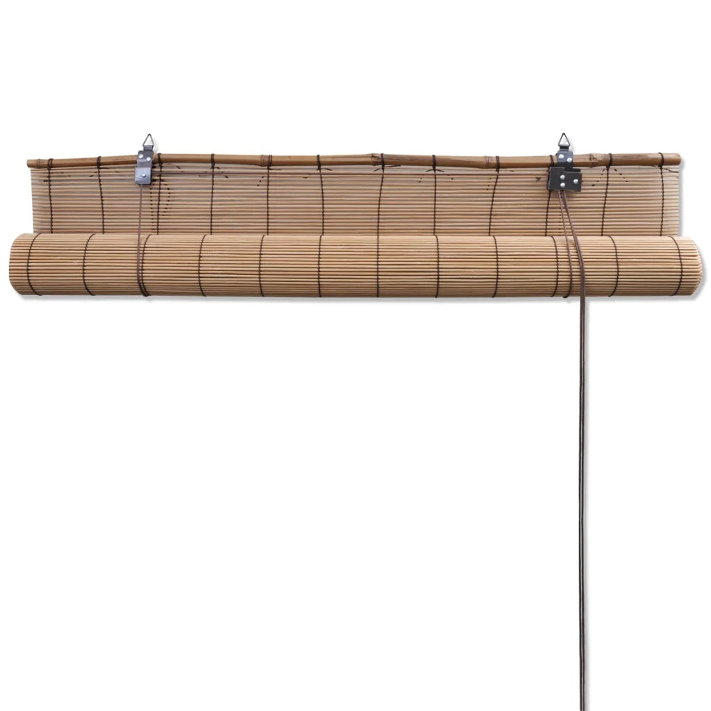 Tenda a rullo in bambù marrone 120 x 160 cm tenda per finestra persiana per la privacy 4102147/2
