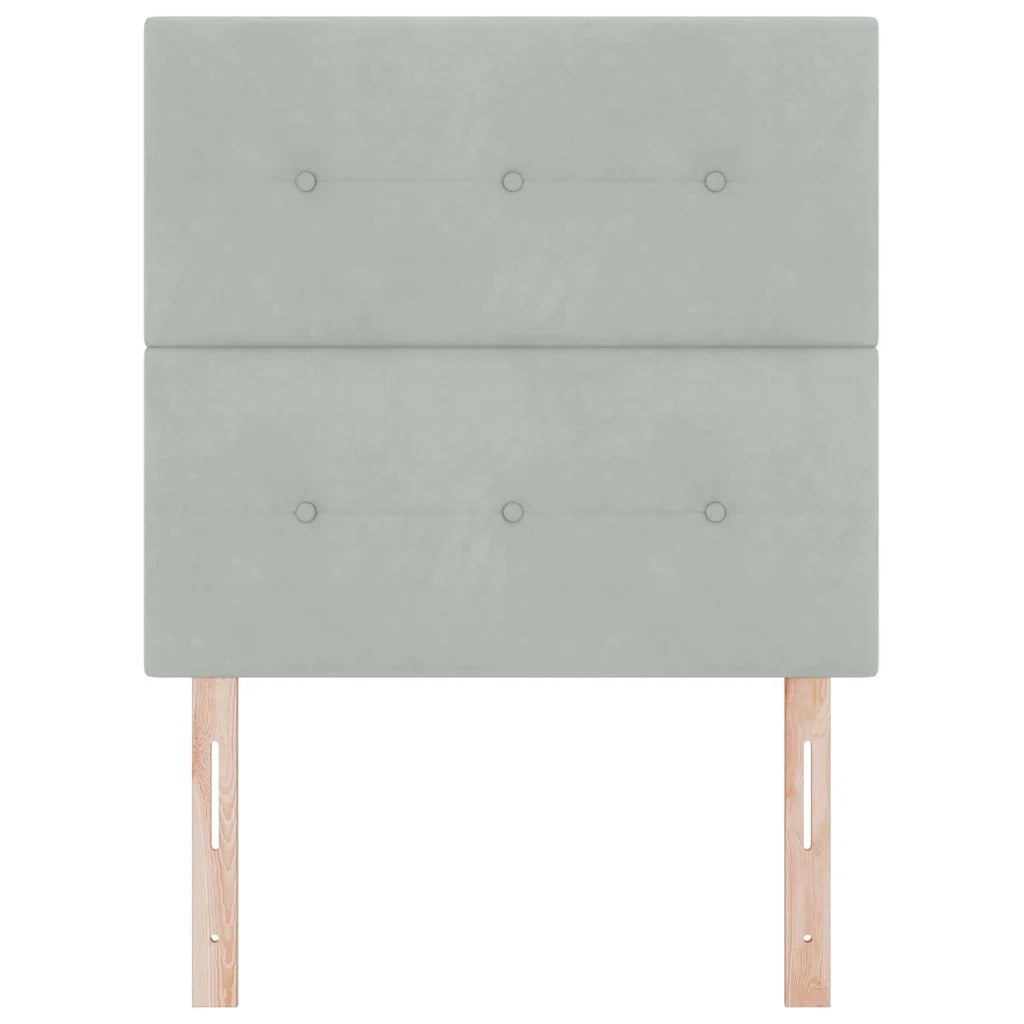 Testiera | Testata Grigio chiaro 90 cm Velluto