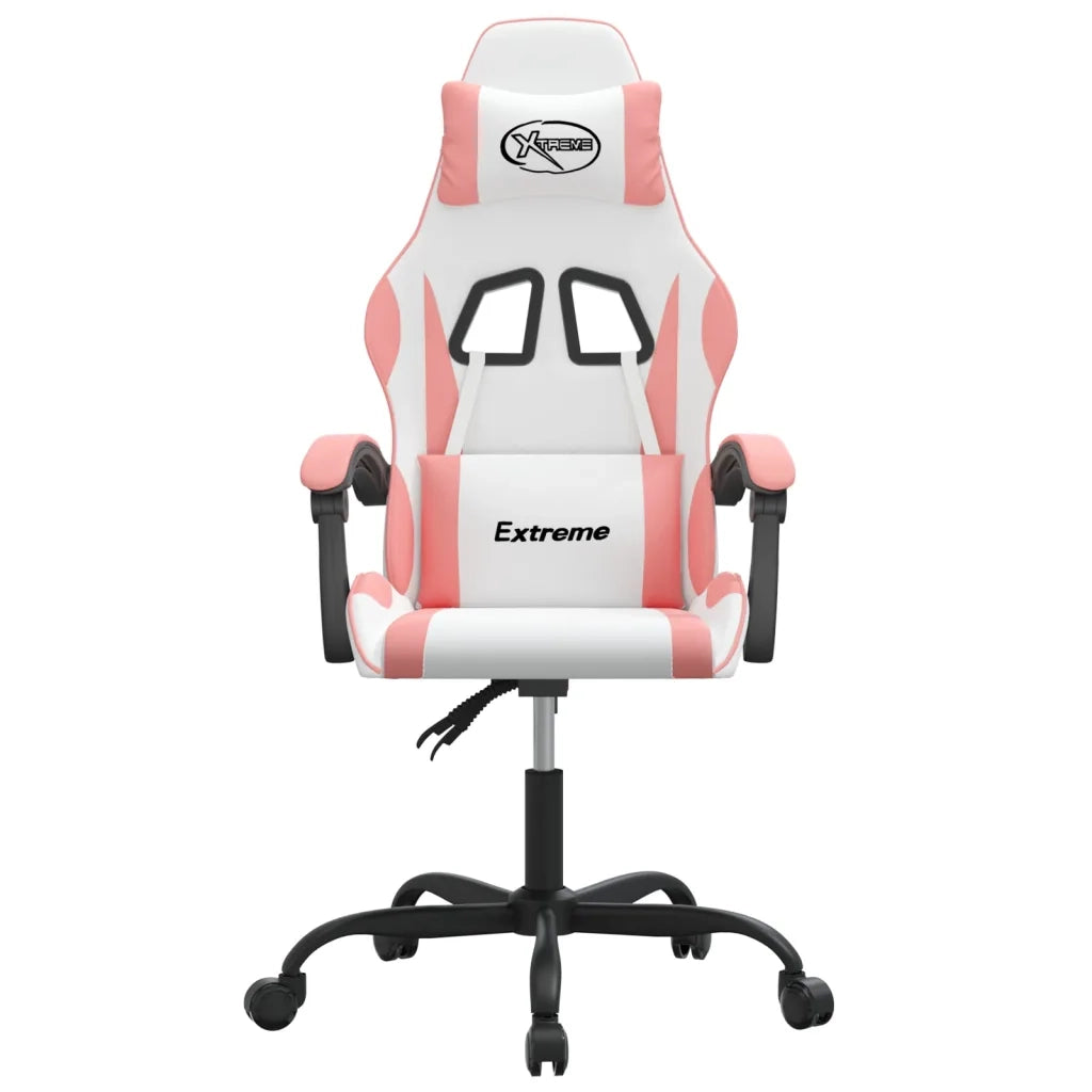 Sedia da Gaming Bianco e Rosa in Similpelle 3143875