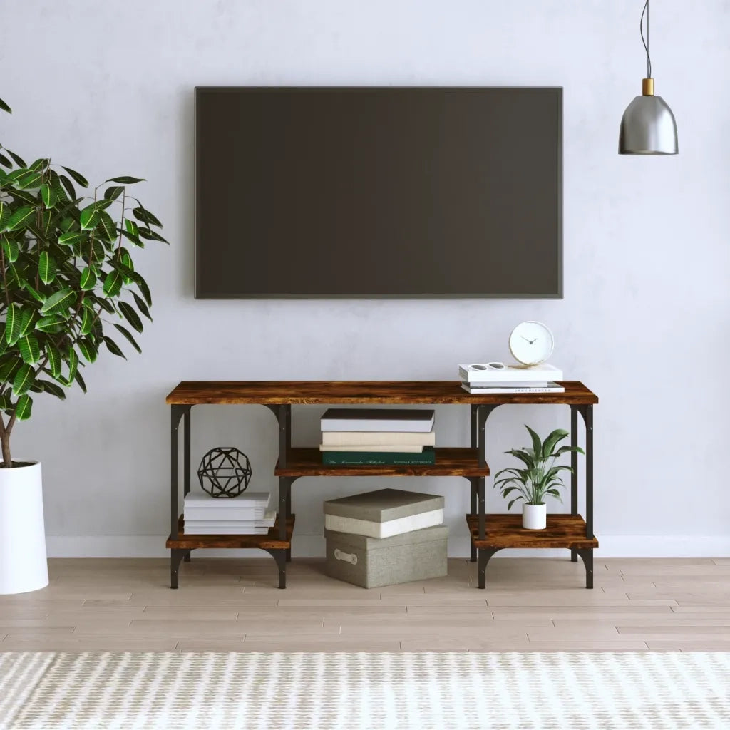 Mobile TV | Armadietto TV | Mobile Porta TV Rovere Fumo 102x35x45,5 cm in Legno Multistrato