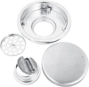 Douchi a fiamma rovente in acciaio inossidabile - Douchi a fiamma con griglia - Bocchetta di scarico con rete filtrante - Prevenzione insetti - Protezione contro macchie - Diametro 109 mm
