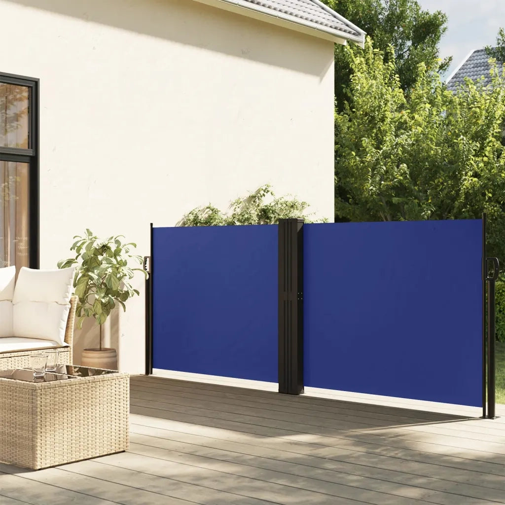 Tenda da Sole | Tenda laterale Retrattile Blu 140x1200 cm