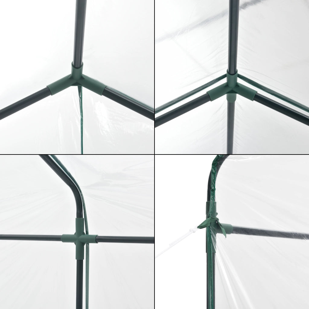 Serra da Giardino 'Grünau' con 6 Ripiani (LxPxA) 200 x 200 x 220 cm - Forma di Casetta [en.casa]