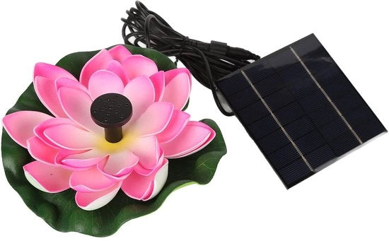 Fontana per uccelli solare con 8 getti - Fontana galleggiante per uccelli - Giardino/Piscina - 1,4 W Pompola solare - Materiale ABS di alta qualità - Progetto duraturo - Fontana per uccelli solare