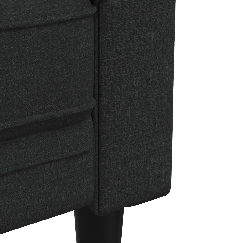 Set d Divani 3 pz Nero in Tessuto 3209193