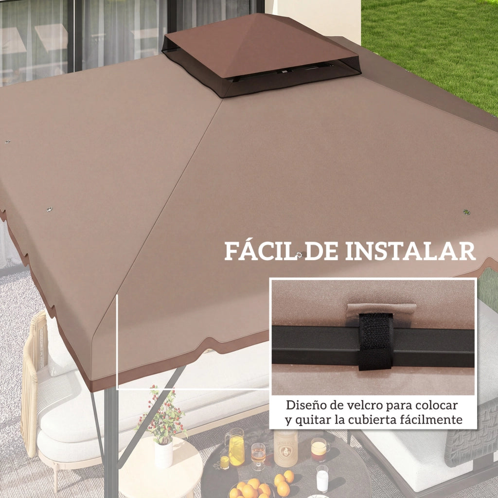 Toldo per Esterno 3x3 m ¨C Minimal ¨C Colore Caqui