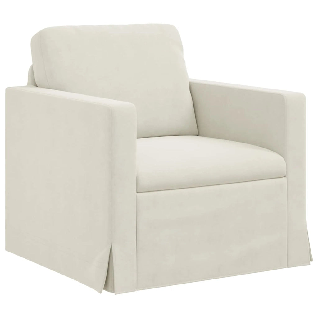 Set di divani 2 pcs Crema 138 x 78 x 80 cm Velluto 3407514