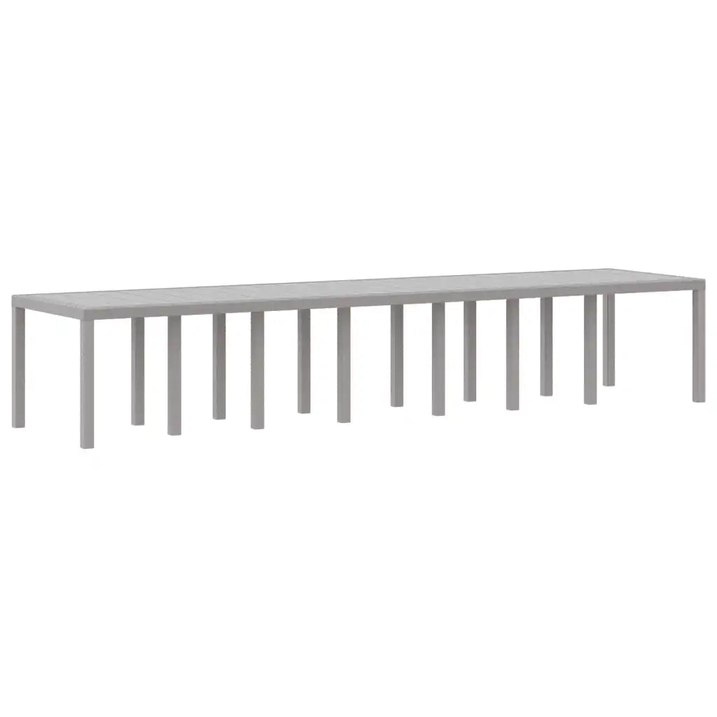 Set da pranzo da giardino con cuscini 17 pcs Grigio chiaro PP