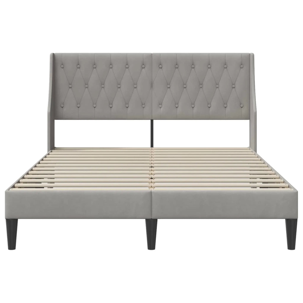 Struttura del letto Grigio chiaro 120 x 190 cm Velluto 42027412