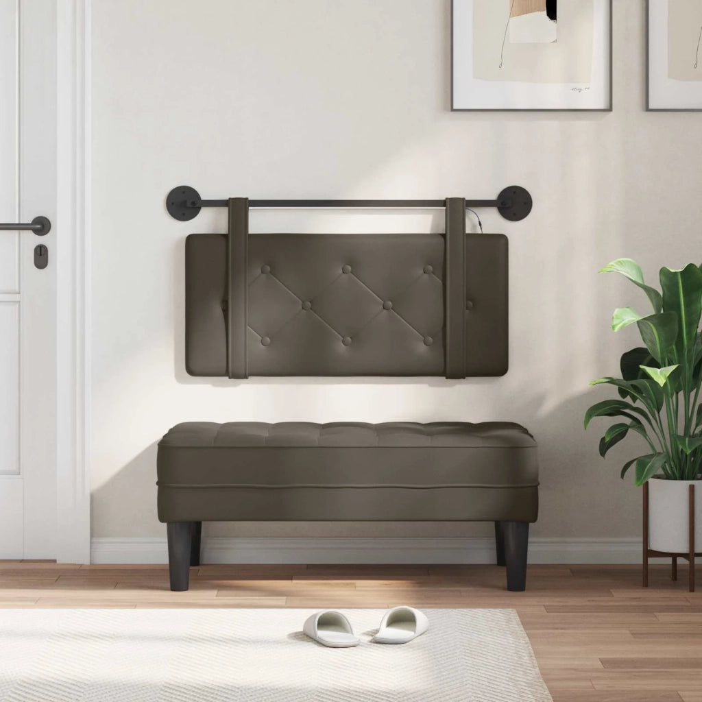 Testiera sospesa Con luce LED Grigio Similpelle 3424073