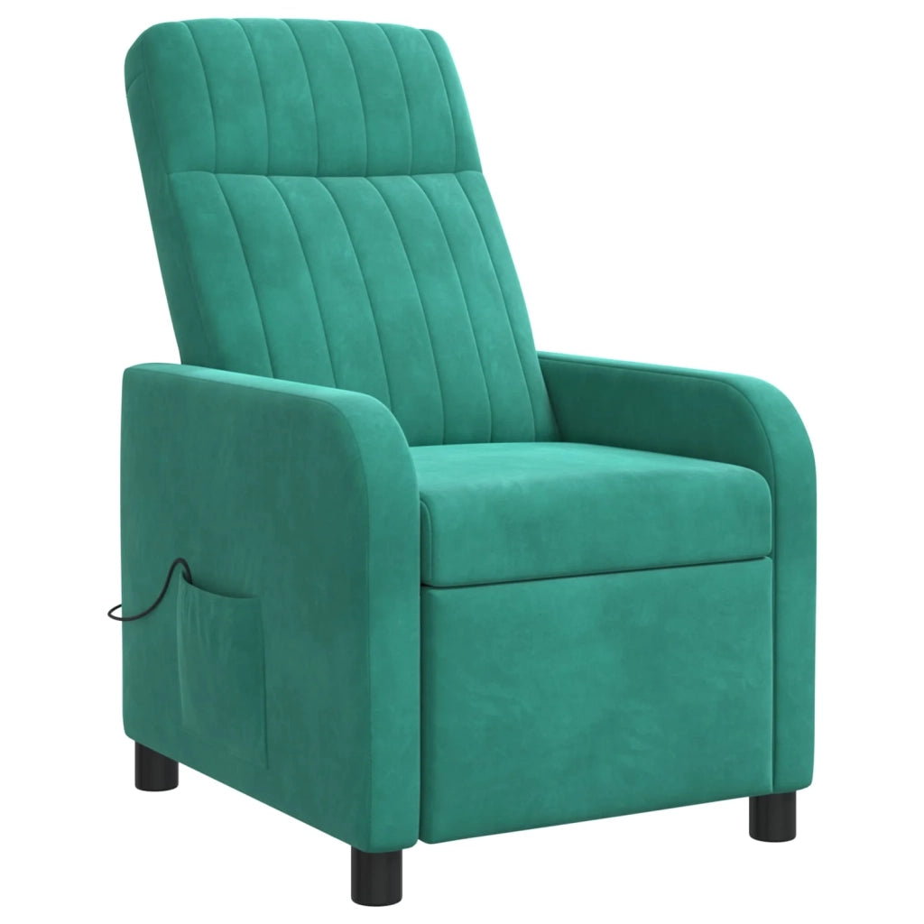Poltrona Massaggiante Turchese Velluto (V) 42035129