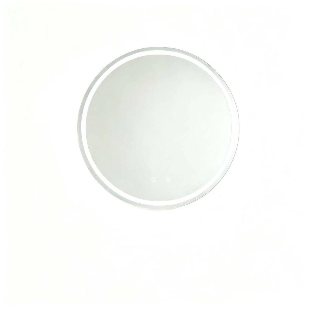 Specchio bagno luminoso rotondo 60x60 cm, vetro argentato antiappannamento, dimmerabile