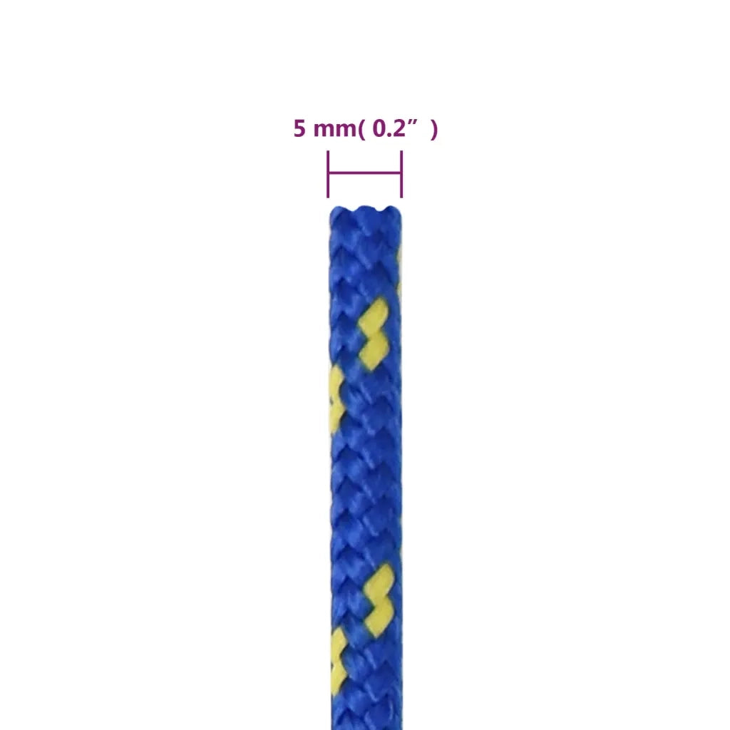 Corda | Fune per barca Blu 5 mm 100 m in Polipropilene