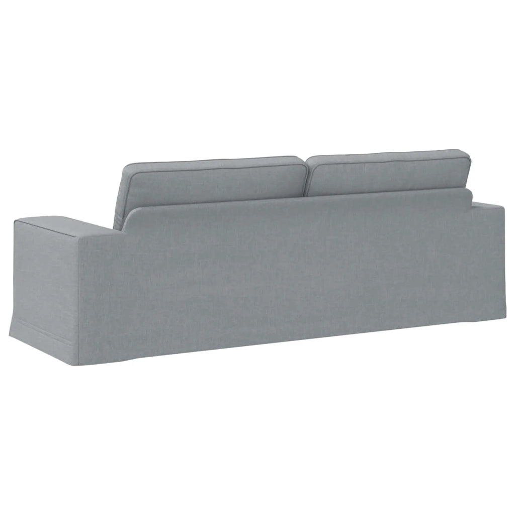 Divano Grigio chiaro 222 x 80 x 82 cm Tessuto