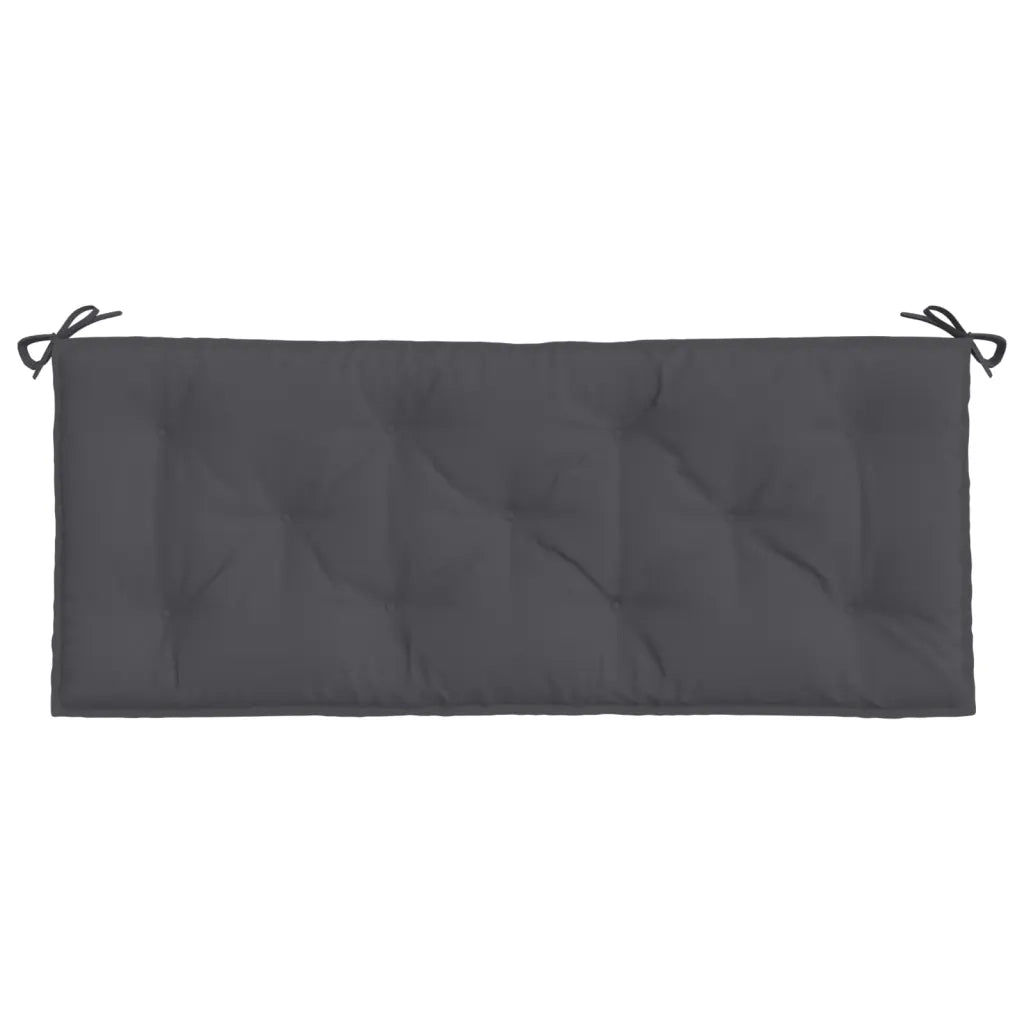 Cuscini Panca Giardino 2 pz-Set di 2 Cuscini per panchina da esterno Antracite 120x50x7 cm Tessuto Oxford