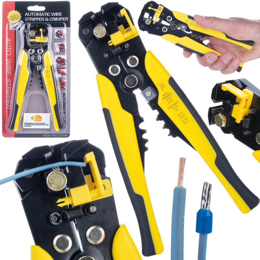 Pinza Spellafili Automatica con Crimpatrice – Acciaio Cromato, 0,2-6 mm² | Precisione e Durata