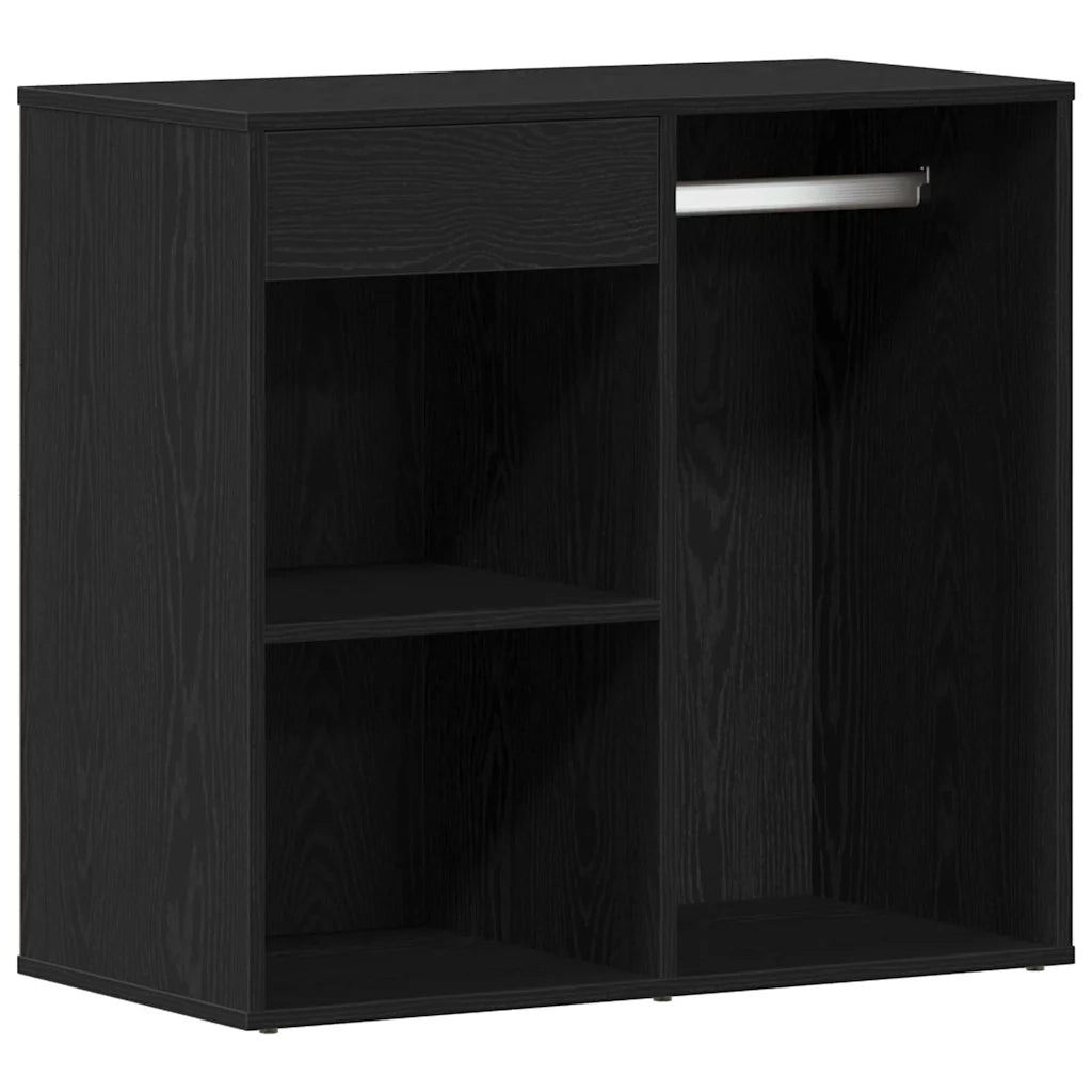 Set Tavolo da Trucco LED Rovere Nero 140 x 40 x 140 cm 3333045