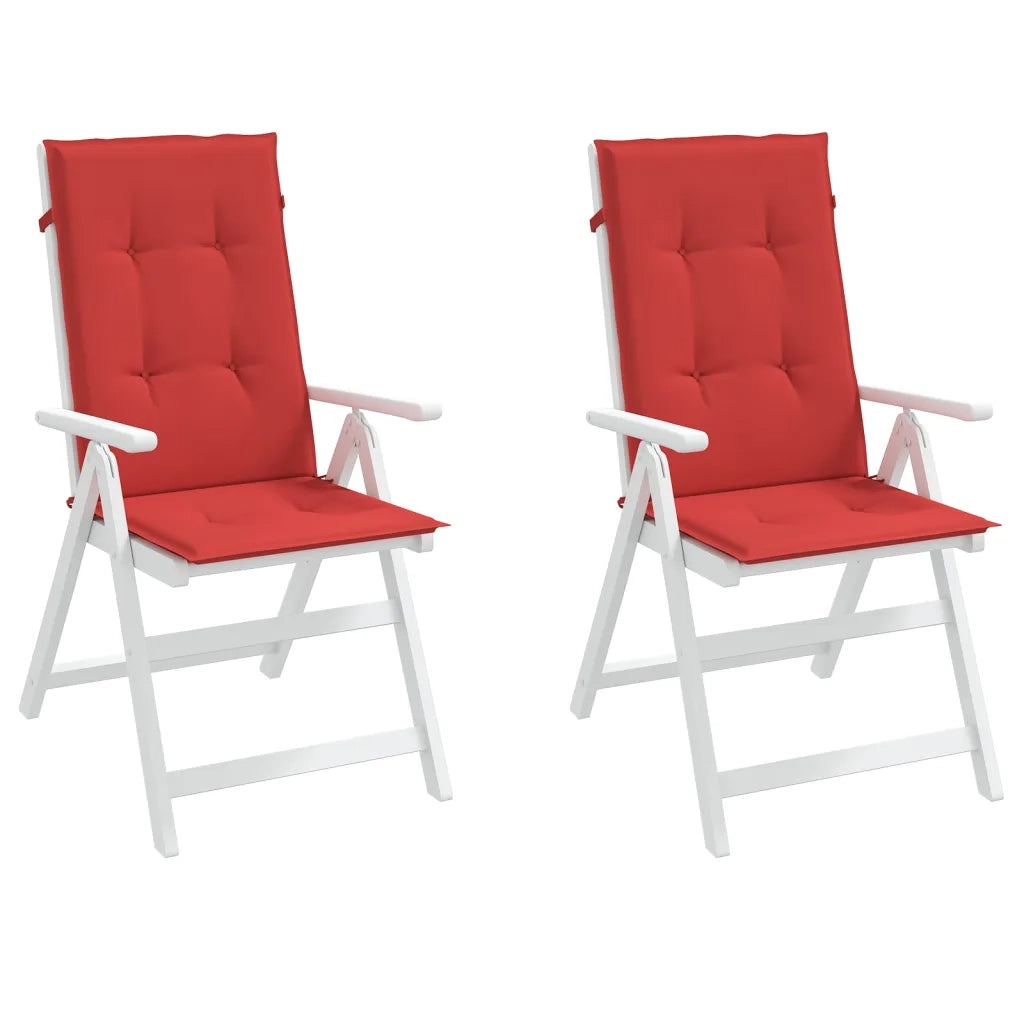 2 pz Cuscini per Sedie da Giardino Rossi 120x50x3 cm cod mxl 57840