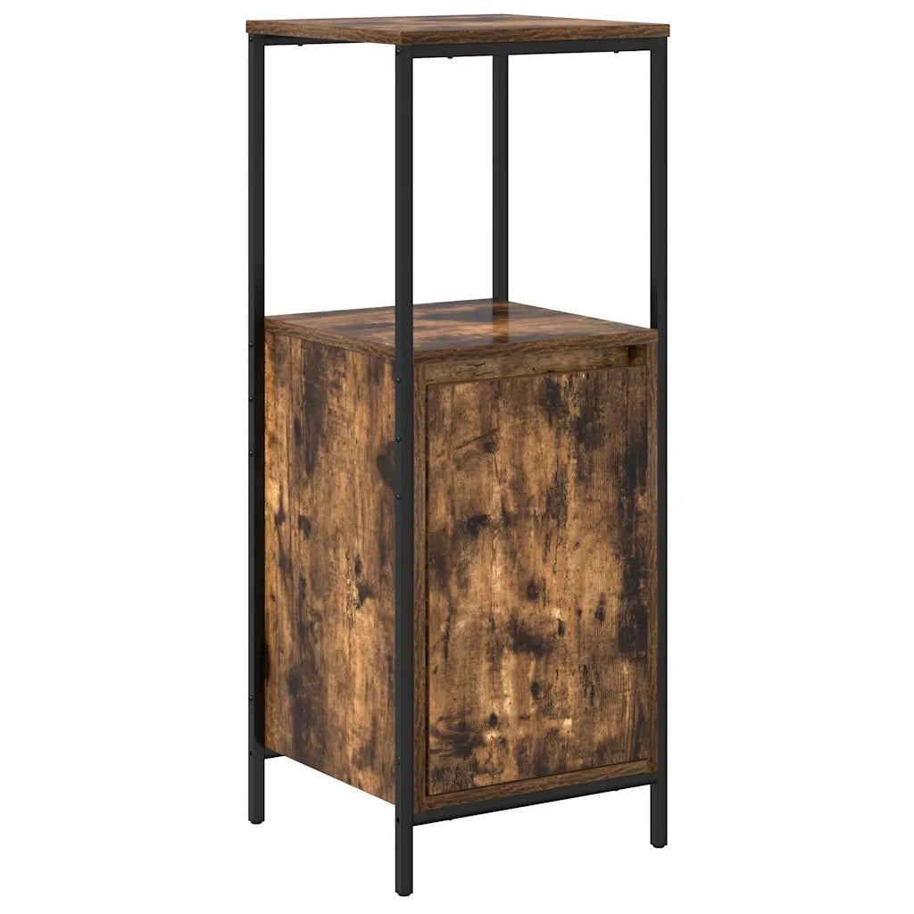 Mobile da Bagno con Ripiani Rovere Fumo 36x35x95 cm 861914