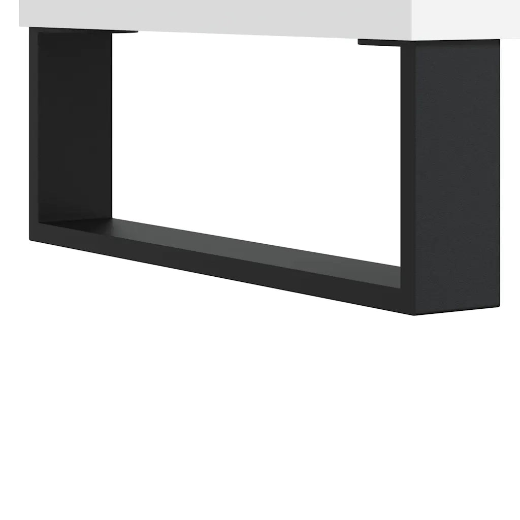 Comodino | Armadio da Notte | Mobiletto da notte Bianco 40x35x50 cm in Legno Multistrato