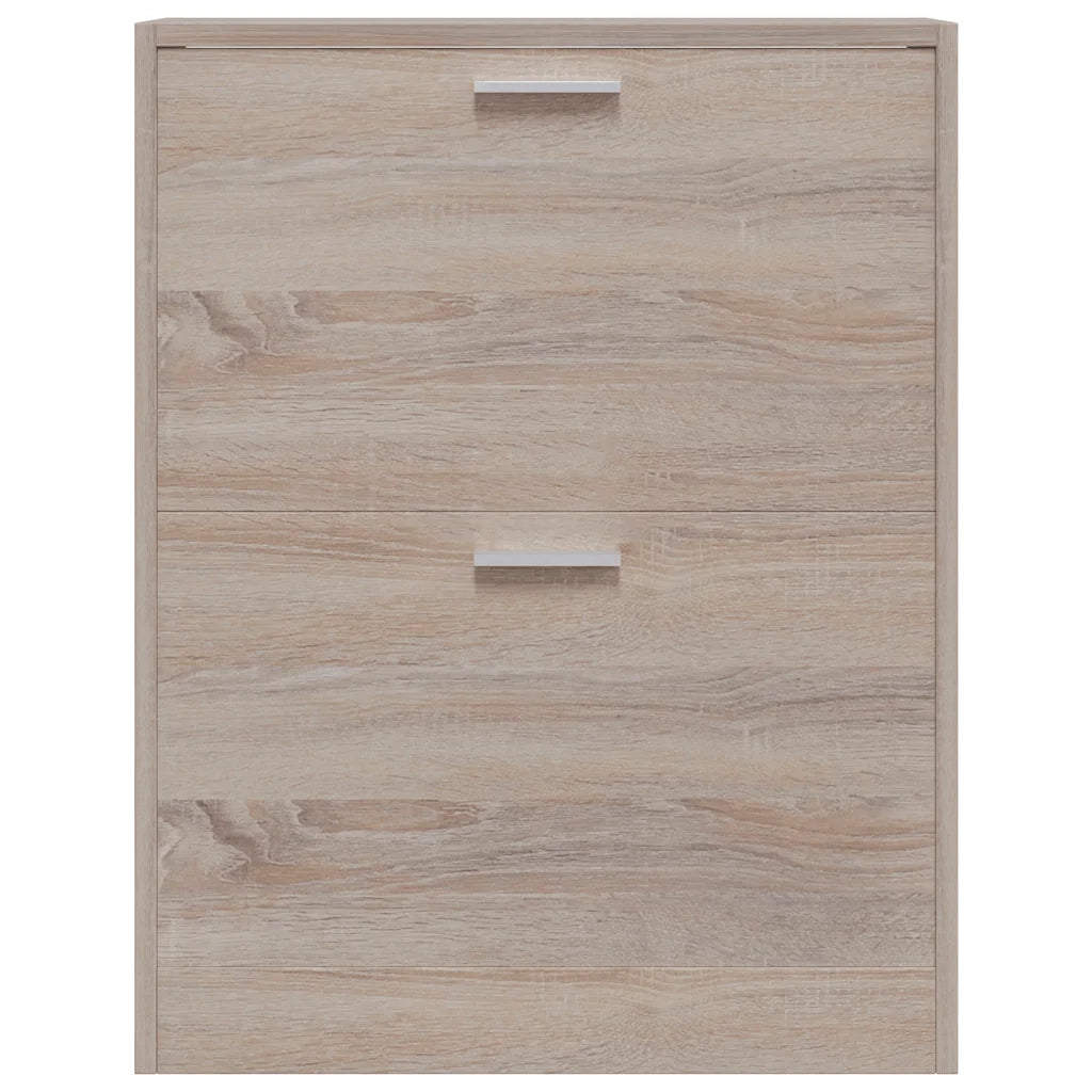 Scarpiera in Legno Effetto Rovere con 2 Scomparti 241243