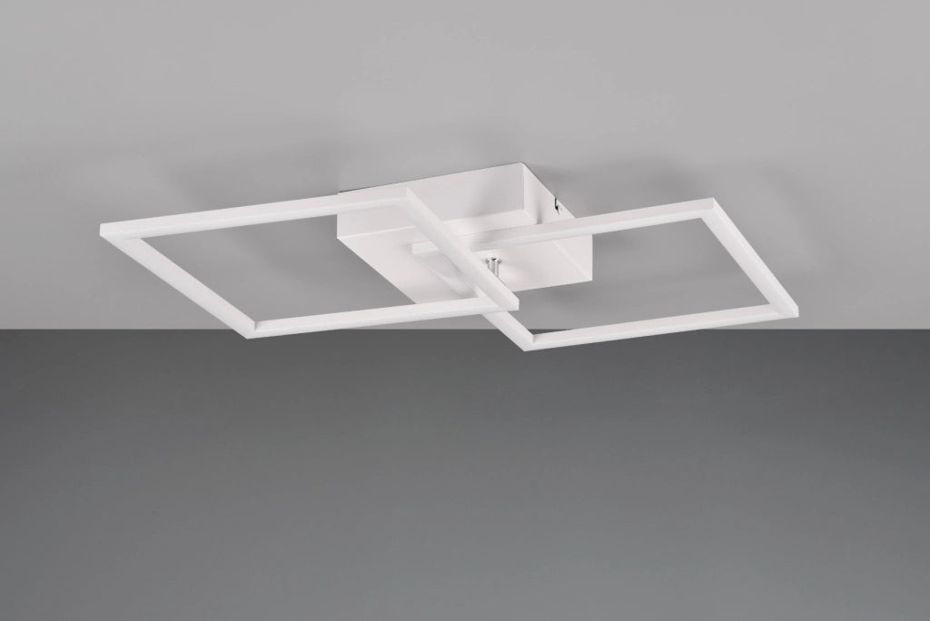 Plafoniera LED Trail moderna quadrati bianca 20W 4000K