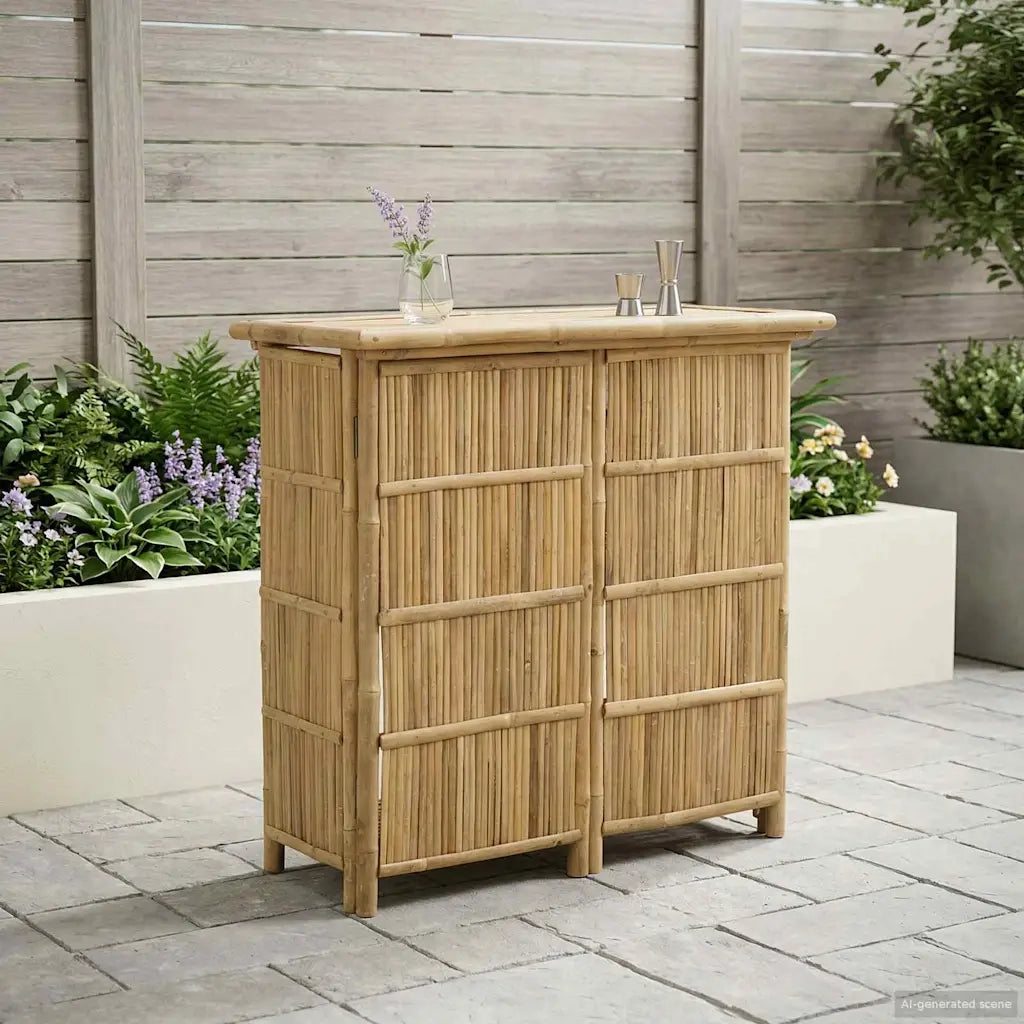 Tavolo da bar da esterno Naturale 115 x 55 x 105 cm Bambù 42028066