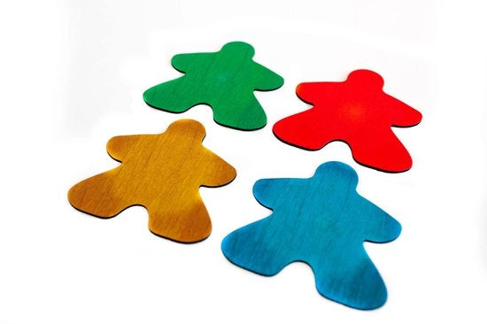 Sostegni - Meeples - Blu, Giallo, Verde, Rosso - 4 pezzi
