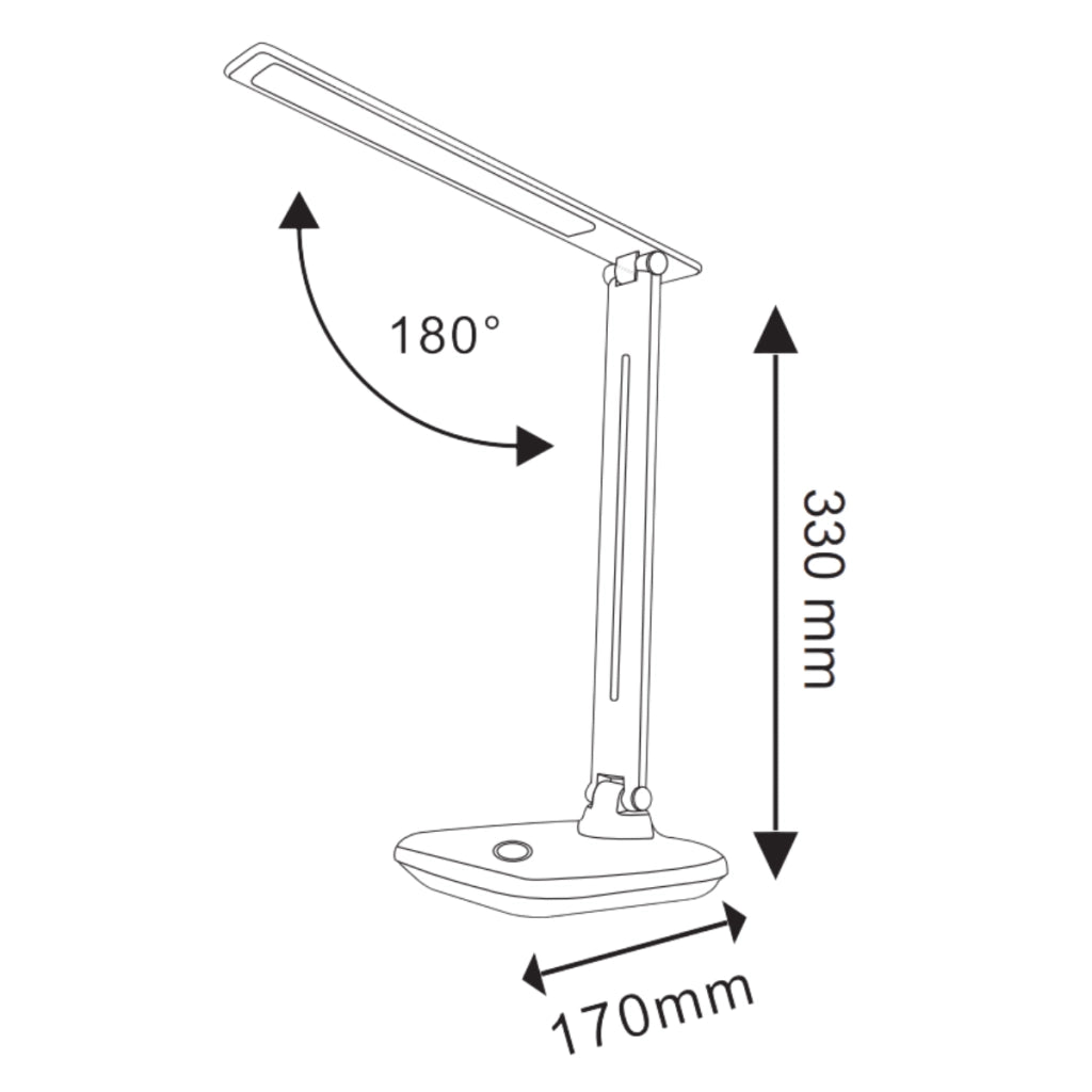 Lampada da scrivania LED nera dimmerabile Polux VINTO