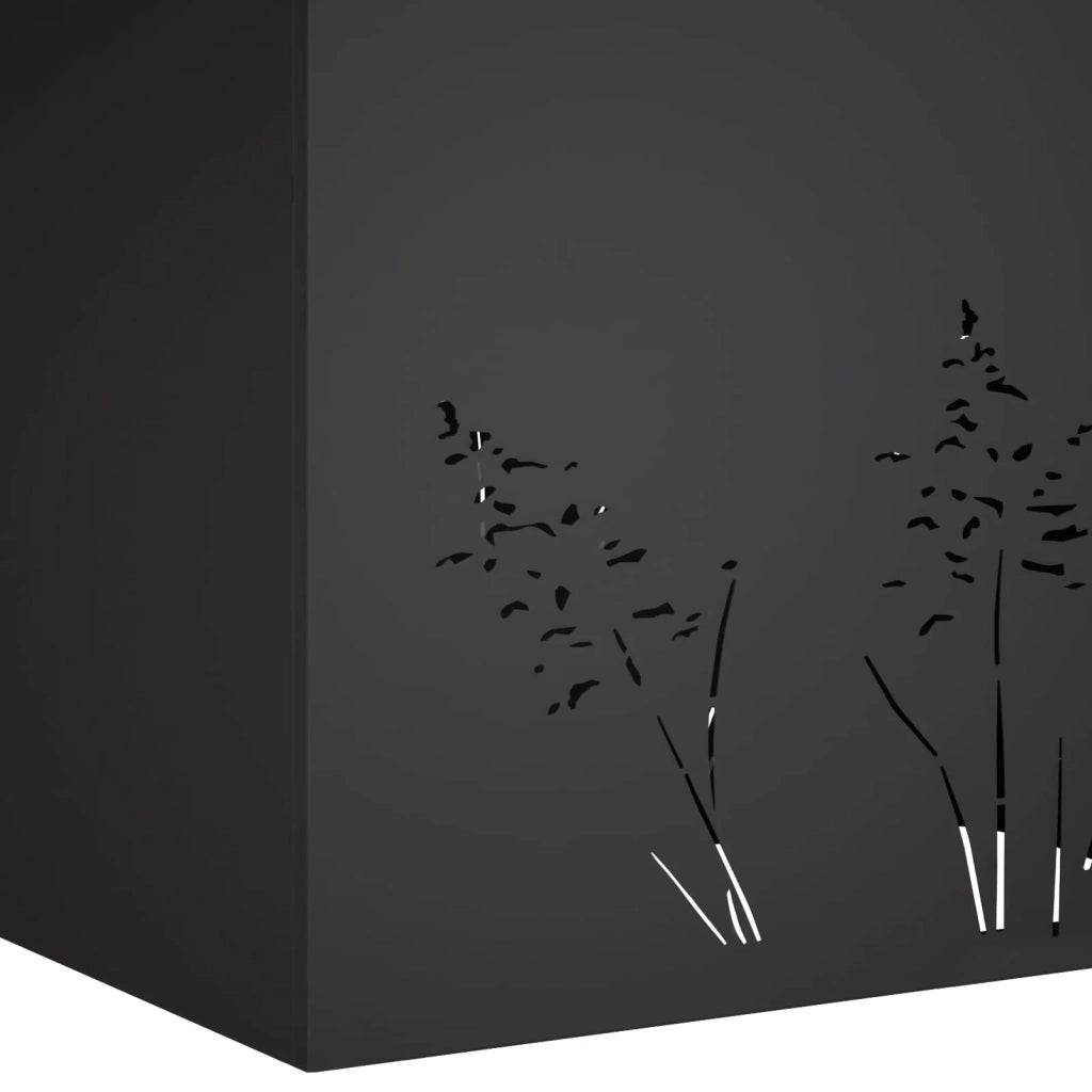 Vaso da giardino 2 pz Nero 80 x 20 x 49 cm 8005821