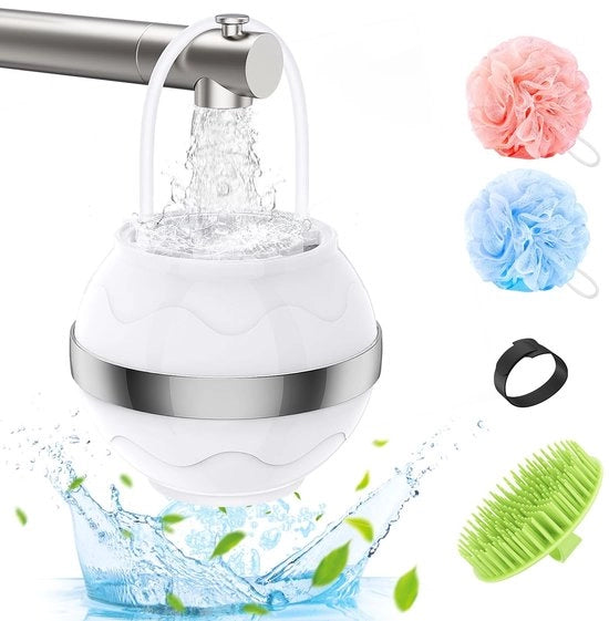 Filtro idrico - Dispositivo per l'eliminazione di 8 strati di impurità - Durezza dell'acqua - Supporto doccia - Set di spazzole per shampoo - Materiale ABS duraturo