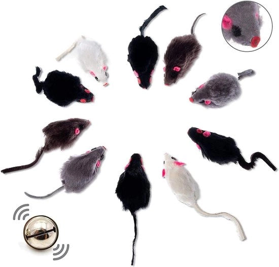 Set di 10 pezzi - campanello e nepeta - senza plastica - per tutte le razze di gatto
