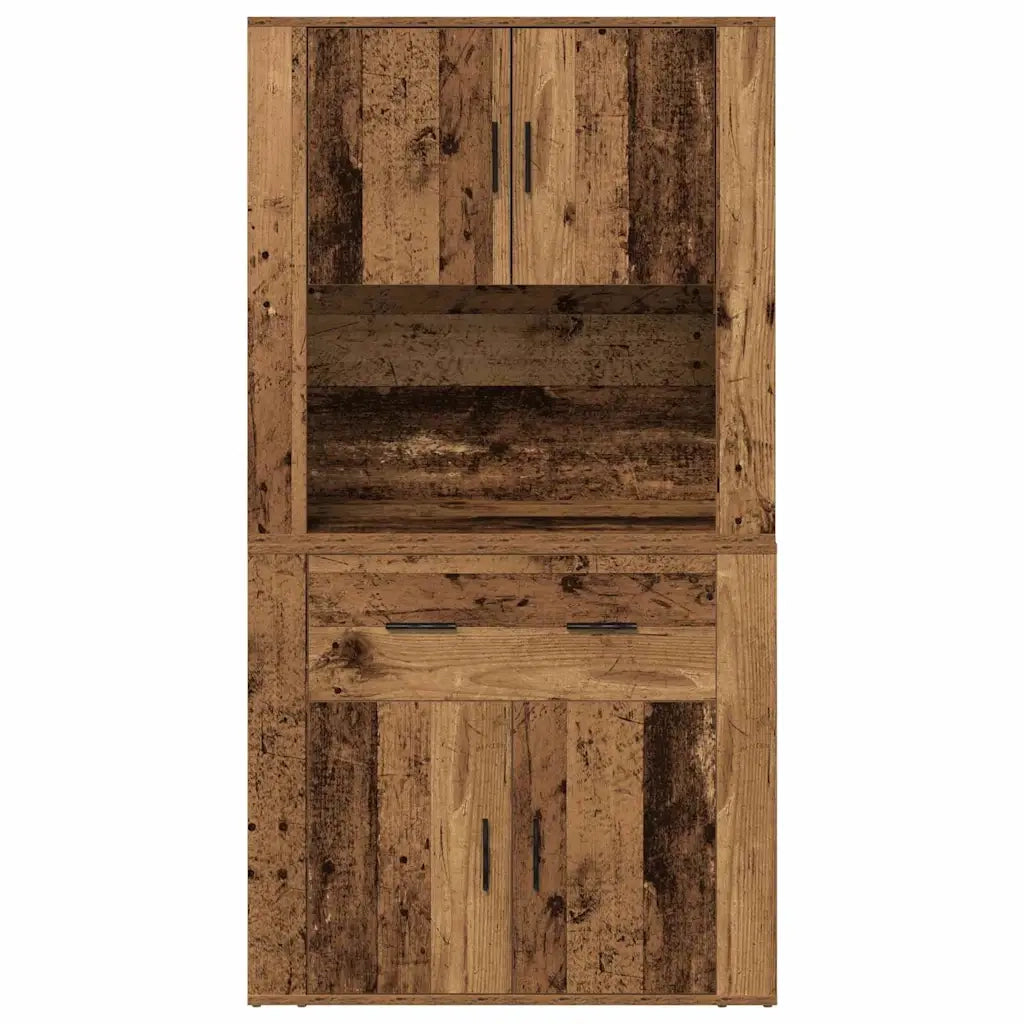 Highboard Legno vecchio 80 x 33 x 150 cm Legno multistrato 3334340