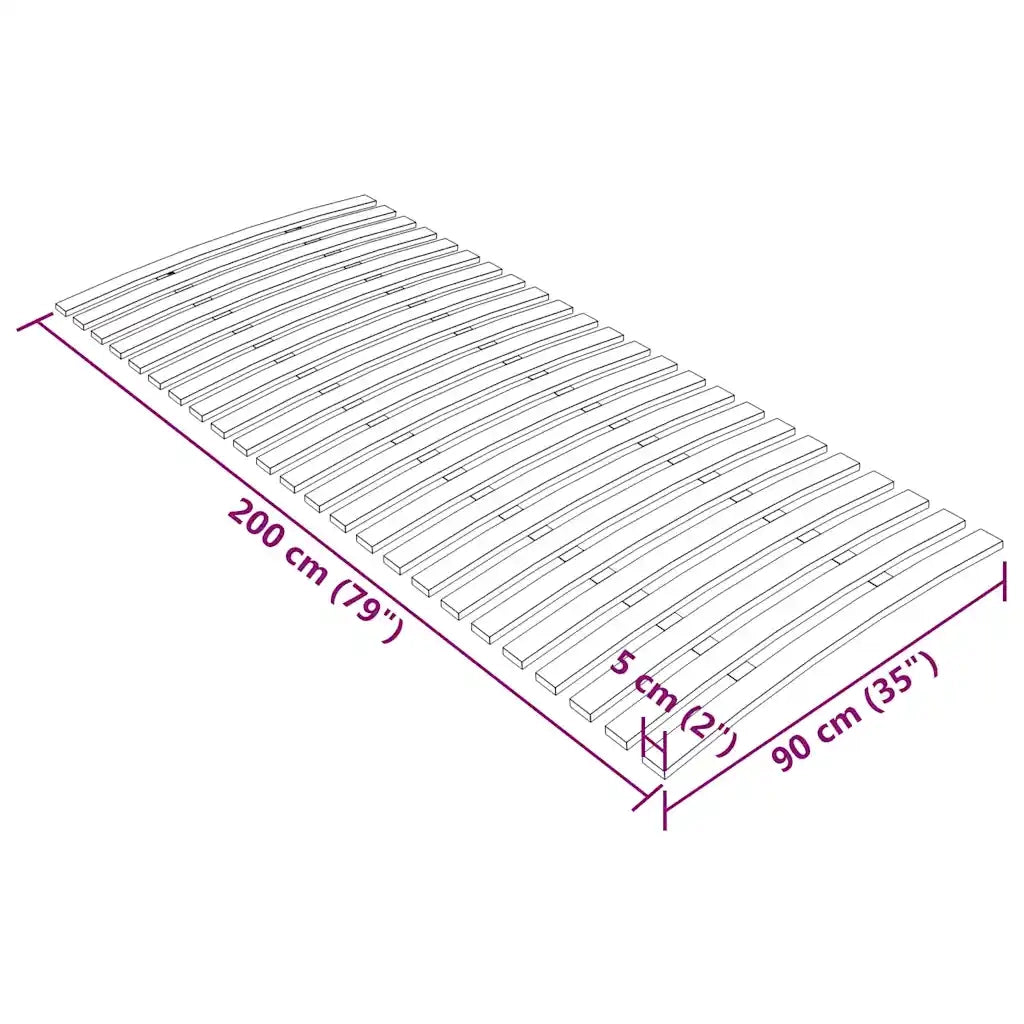 Rete di ricambio per letto con 24 doghe 90x200 cm 340077