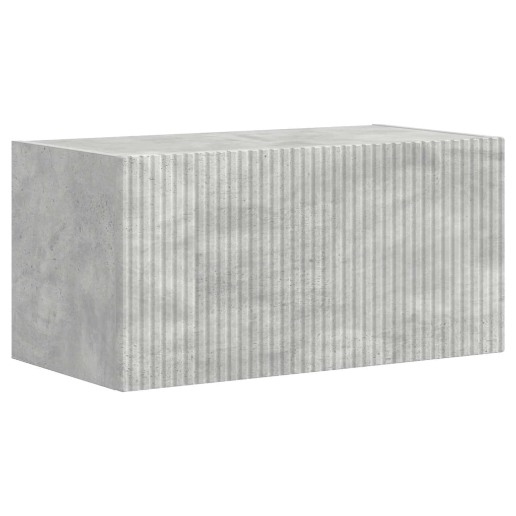 Set di Mobiletto da TV a Parete 4 pz-Credenza per TV sospesa Grigio cemento 726588