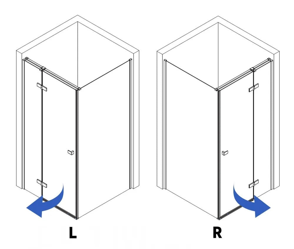 Cabina Doccia Rea Atlas 100x90 Chrome sinistra