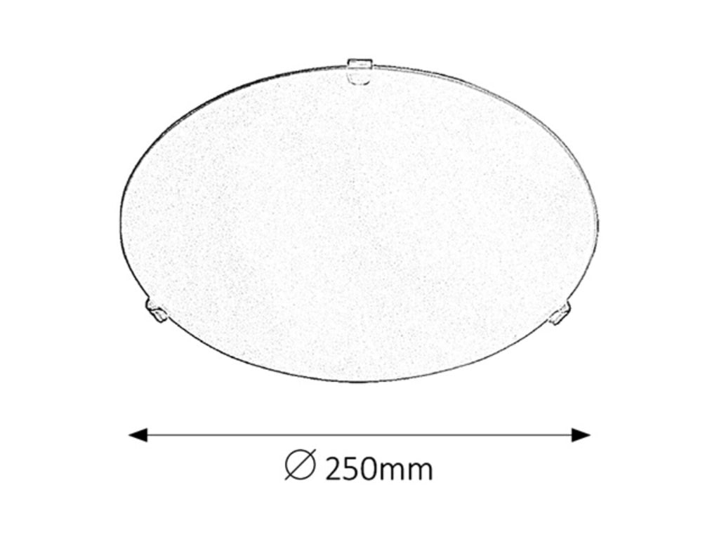 Plafoniera Rabalux Simple tonda 25cm vetro opale E27