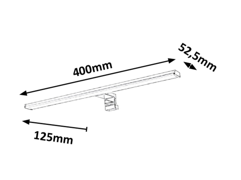 Applique bagno specchio LED 8W cromo Rabalux Levon 2114