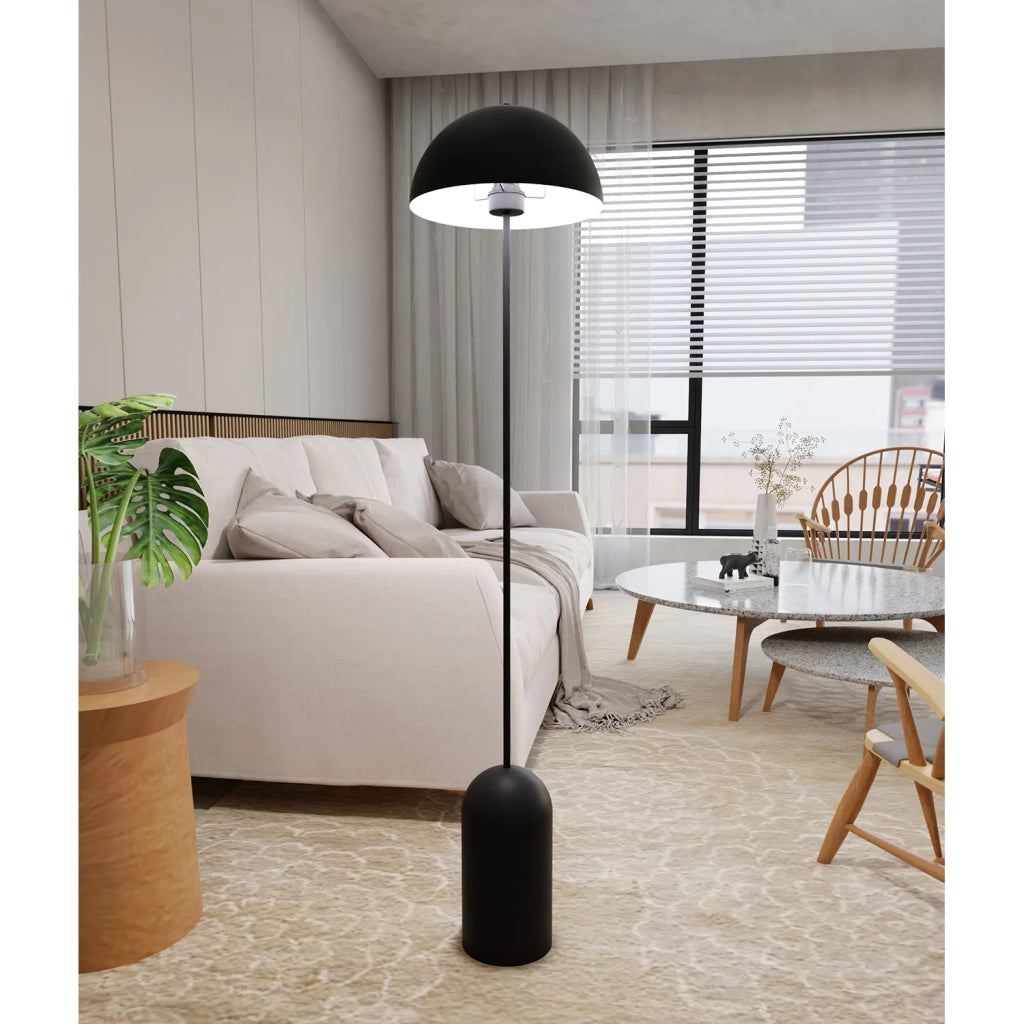 Piantana Minimal Danu Acciaio Nero 1 Luce E27 Ip20