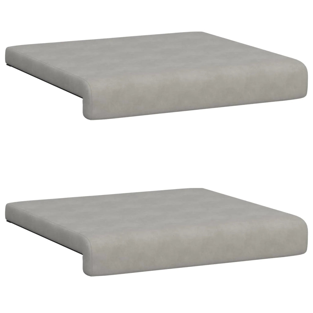 Cuscino per panchina 2 pcs Microfibra Grigio Chiaro 42043053