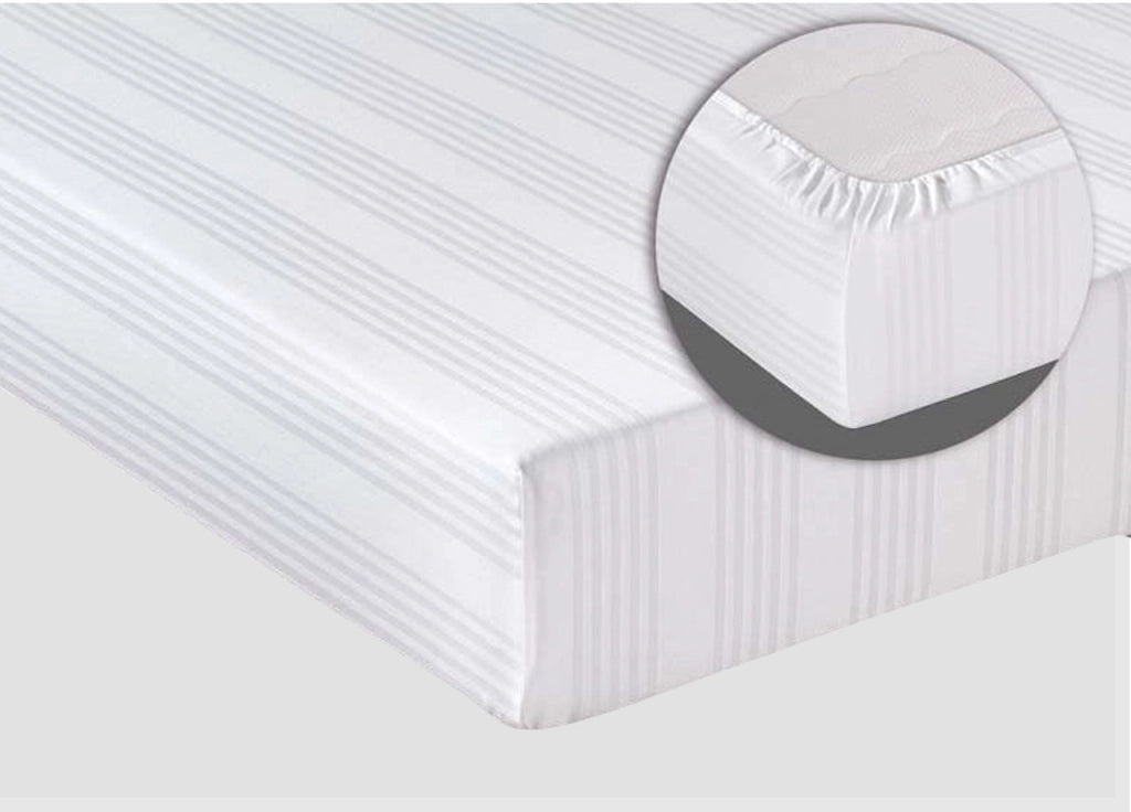 Coprimaterasso Bianco Protezione Letto Materasso Modello Sanfort Con Angoli - Singolo - Coprimat Angoli