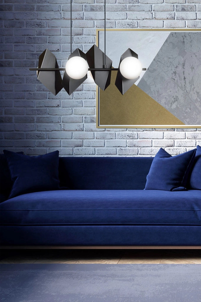 Lampadario Emibig Drifton 4 4xE14 nero metallo/vetro