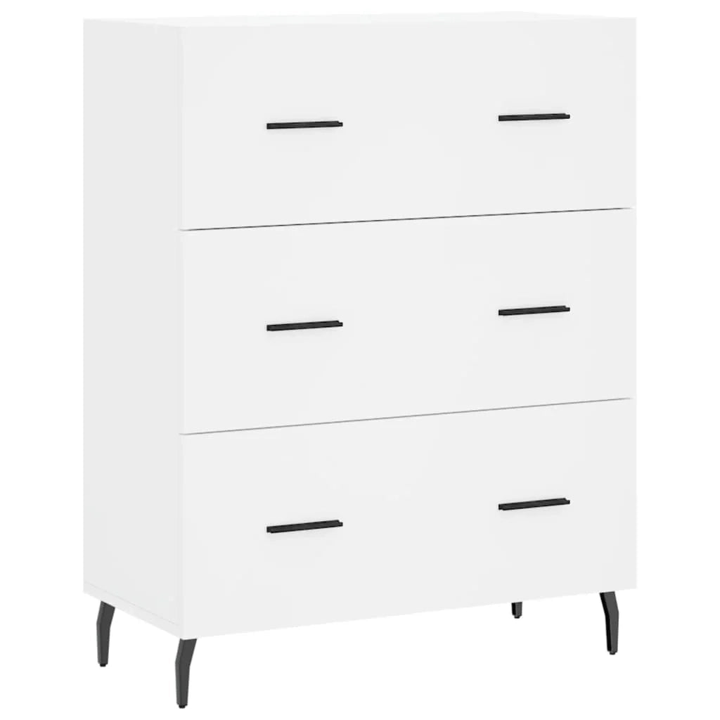 Buffet credenza cassettiera armadio mobile contenitore organizer per cucina soggiorno salotto 69,5 x 34 x 90 cm legno ingegnerizzato bianco 02_0030473
