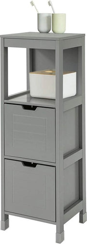 Cassettiera da bagno a pavimento con 1 ripiano e 2 anteporte
