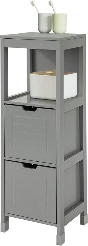 Cassettiera da bagno a pavimento con 1 ripiano e 2 anteporte