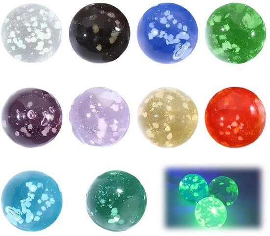 Decorazioni per Gatti in Vetro - 10 Stuks - Colorate - Fluorescenti in Ambiente Scuro - Multifunzionali - 16 mm - Decorative