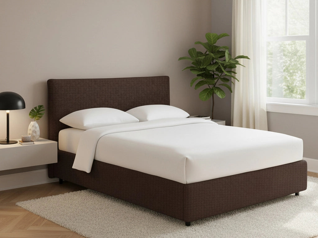 Oldham, Letto Piazza e Mezza Sfoderabile Made in Italy, Marrone