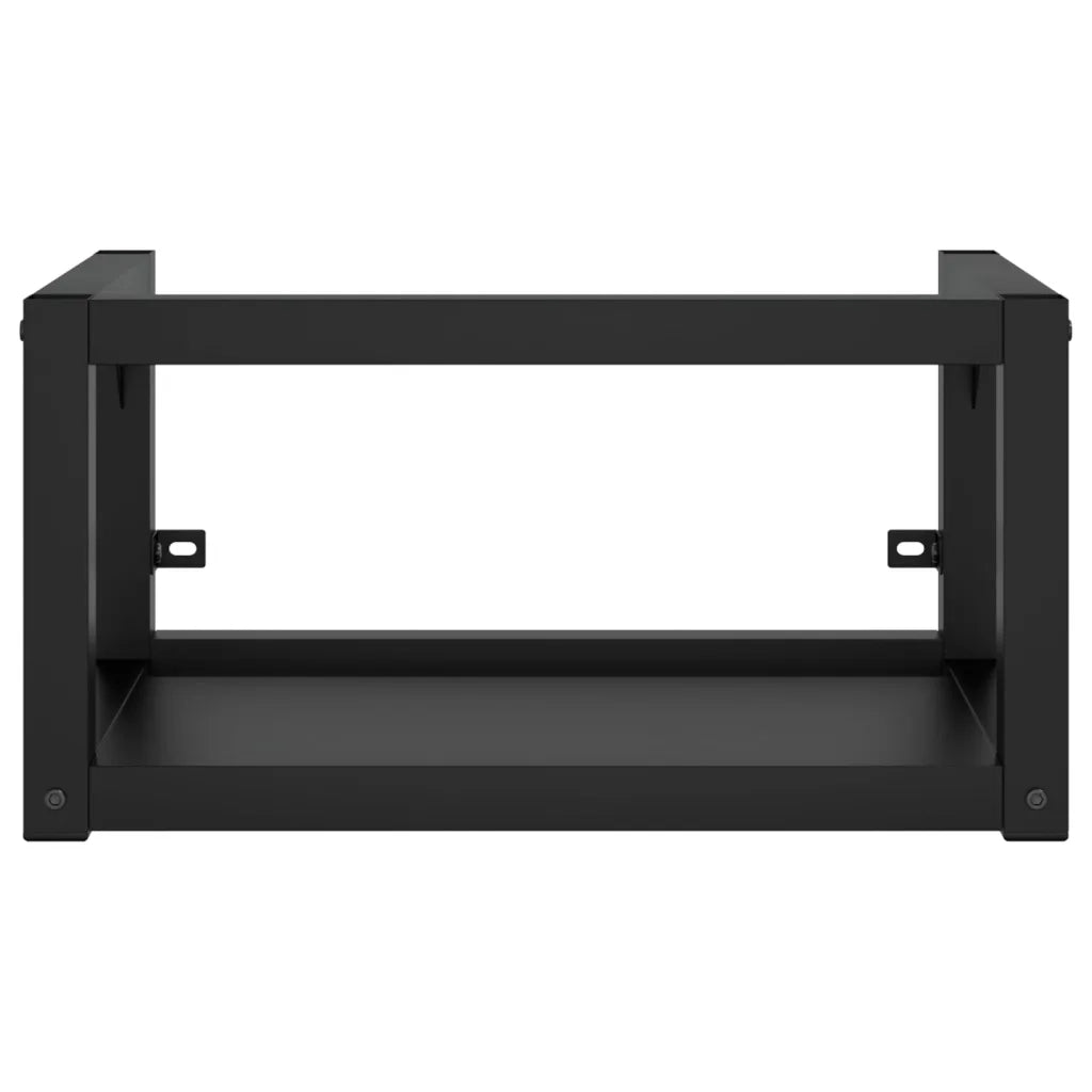 Telaio per Lavabo da Bagno con Lavabo Integrato Nero in Ferro 3101383